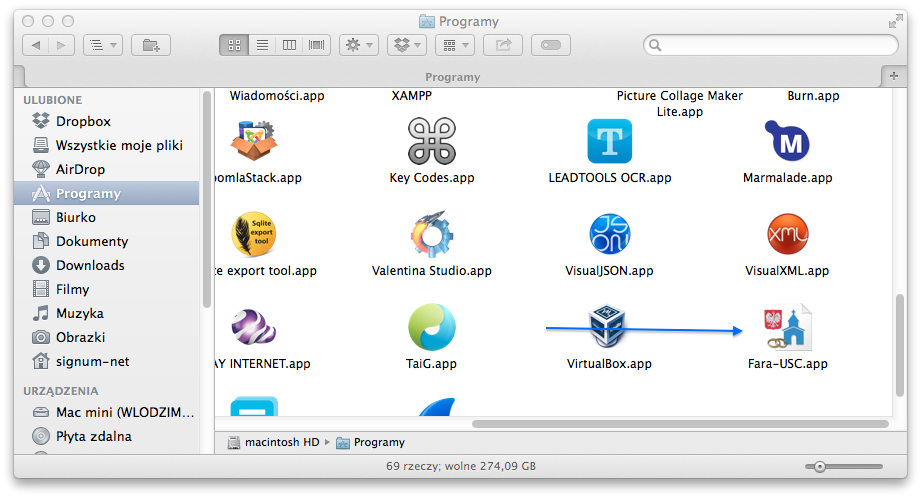 Fara-USC na komputery MAC - ikona programu